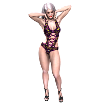 A Woman In A Swimsuit PNG