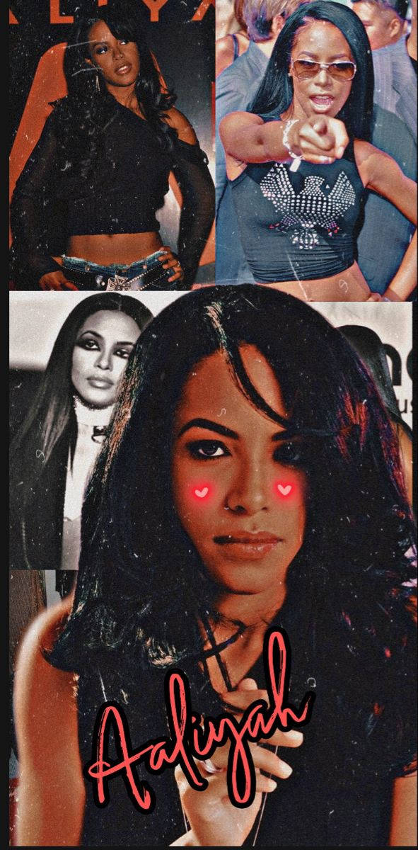 Aaliyah bringer mesmerende vokaler i en stilfuld pose Wallpaper