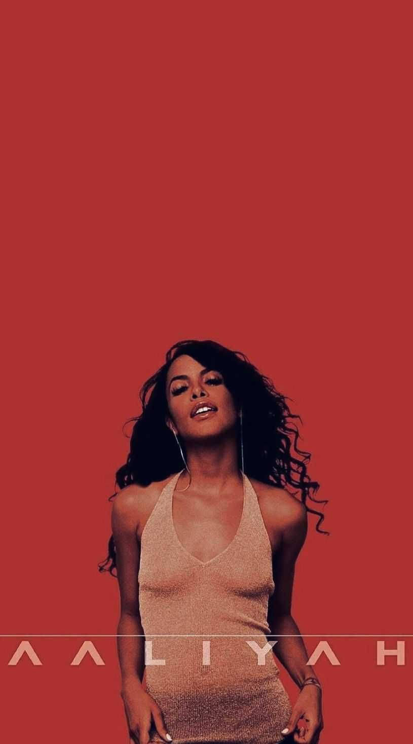 Aaliyah ser cool ud som et håndmalt stykke kunst Wallpaper