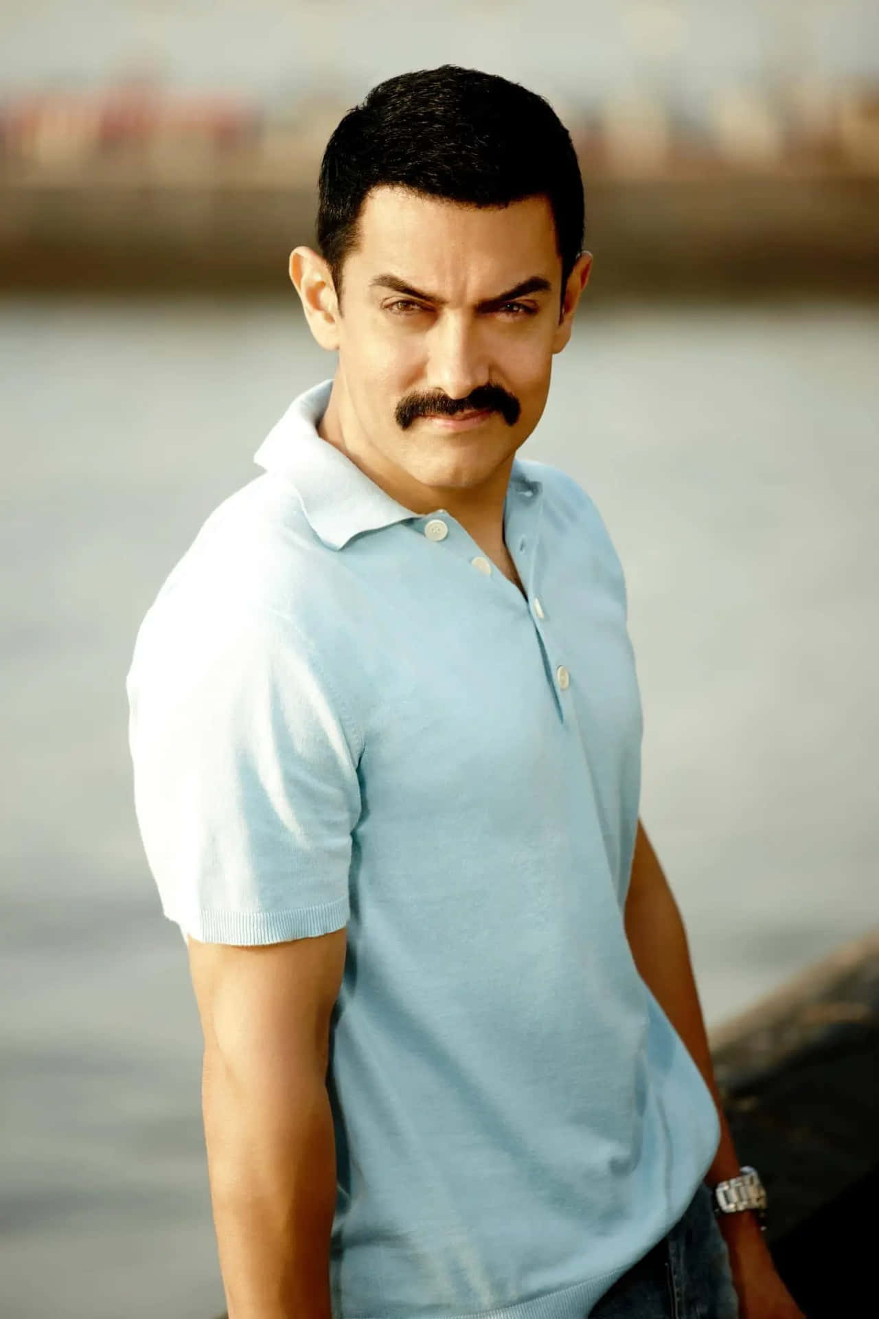 Actor Aamir Khan Strikes a Pose at a Photo Shoot