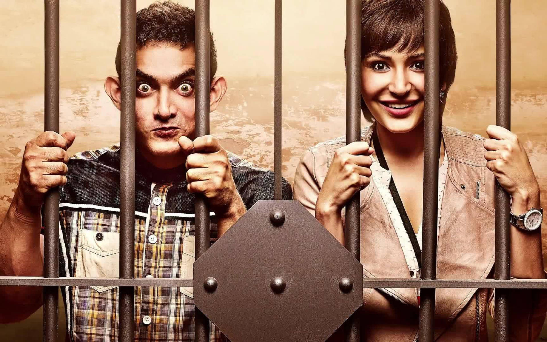 Aamir Khan sammen med skuespillerinden Anushka Sharma Wallpaper