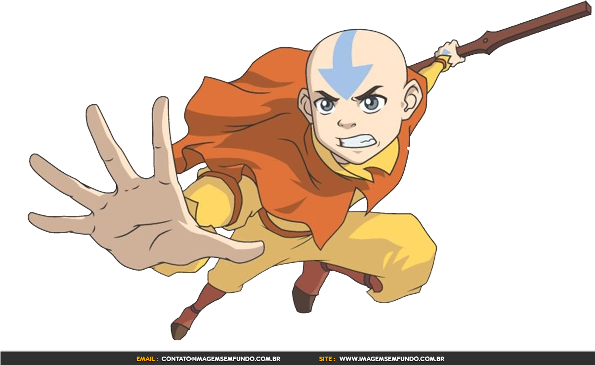 Aang_ Action_ Pose_ Avatar PNG