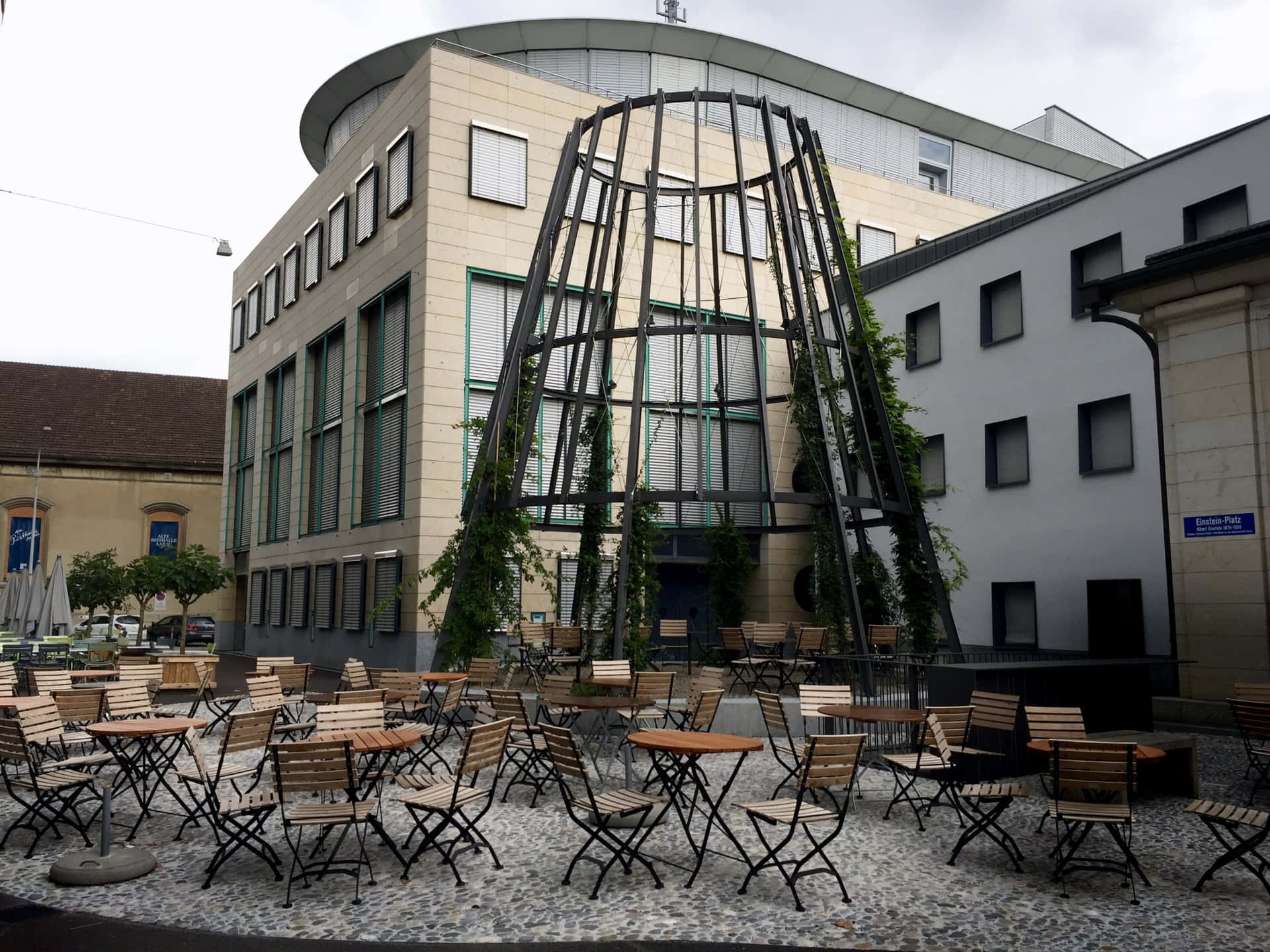 Aarau Outdoor Cafe Architecture Wallpaper