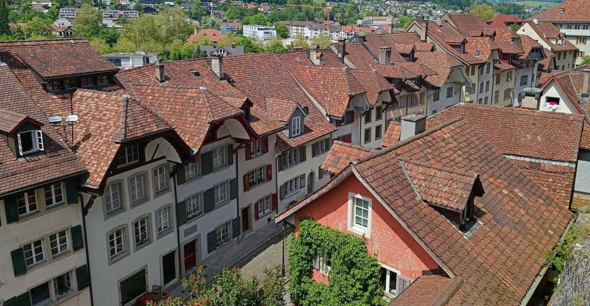 Aarau Dakterras Uitzicht Zwitserland Achtergrond