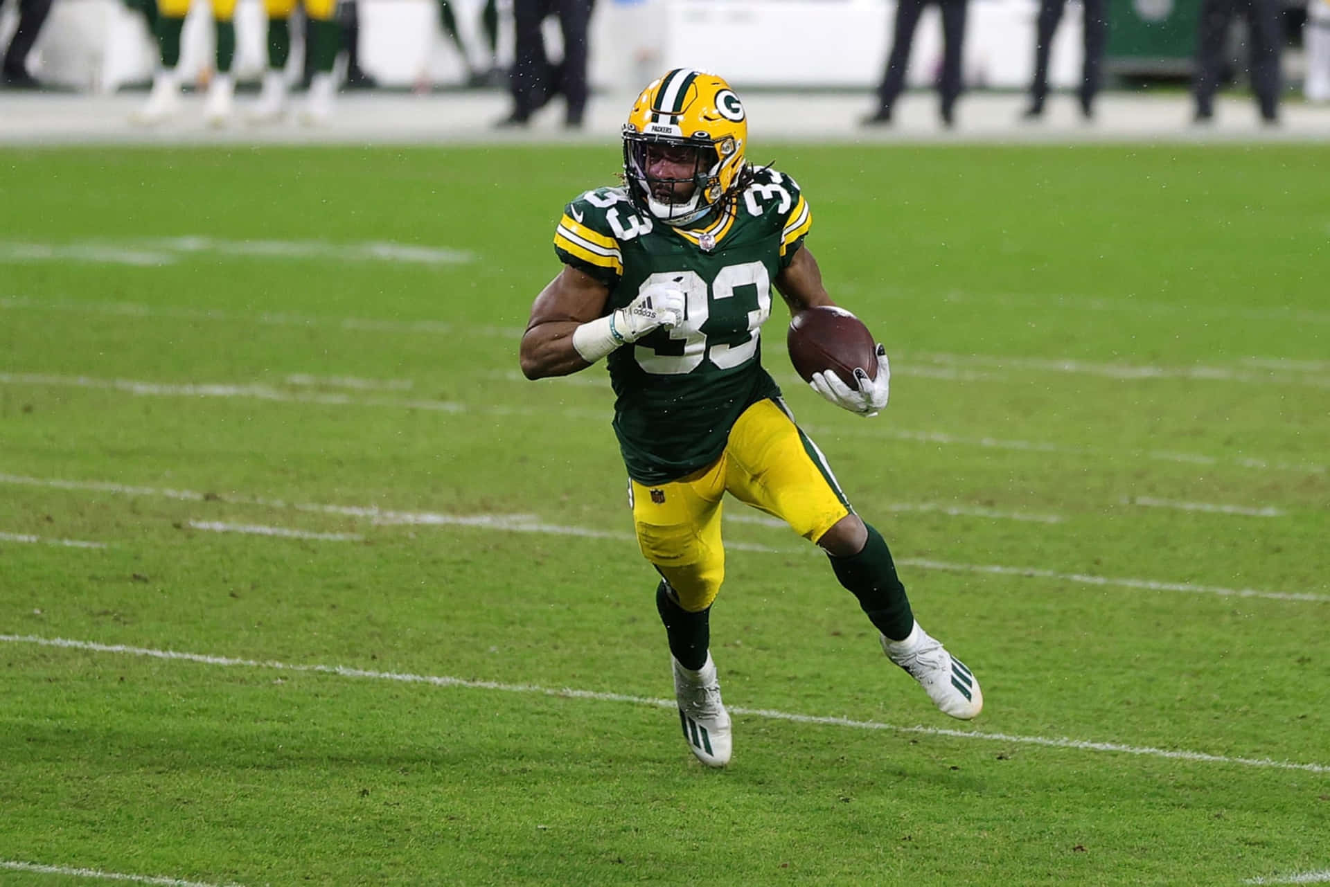 Aaron Jones, Green Bay Packers Running Back Wallpaper