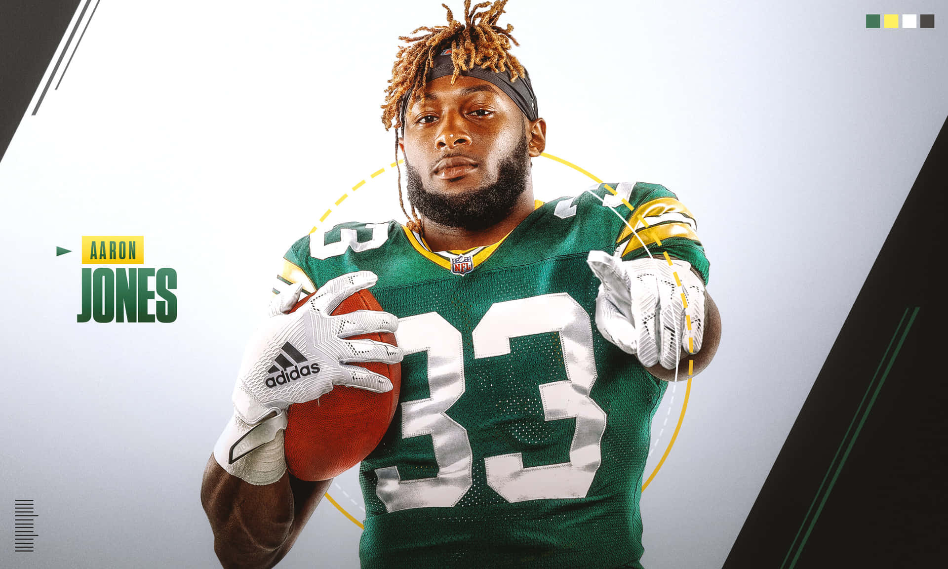 Aaron Jones of the Green Bay Packers Wallpaper