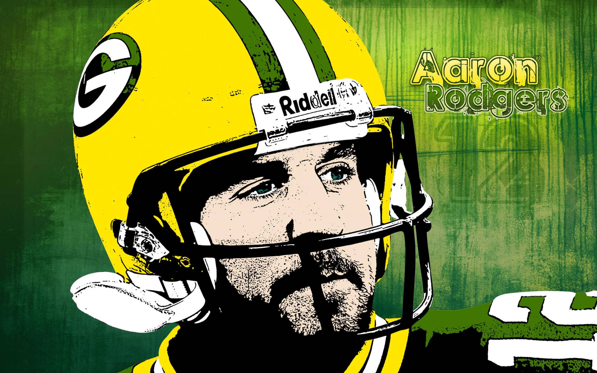 Aaron Rodgers Green Bay Packers Art Background