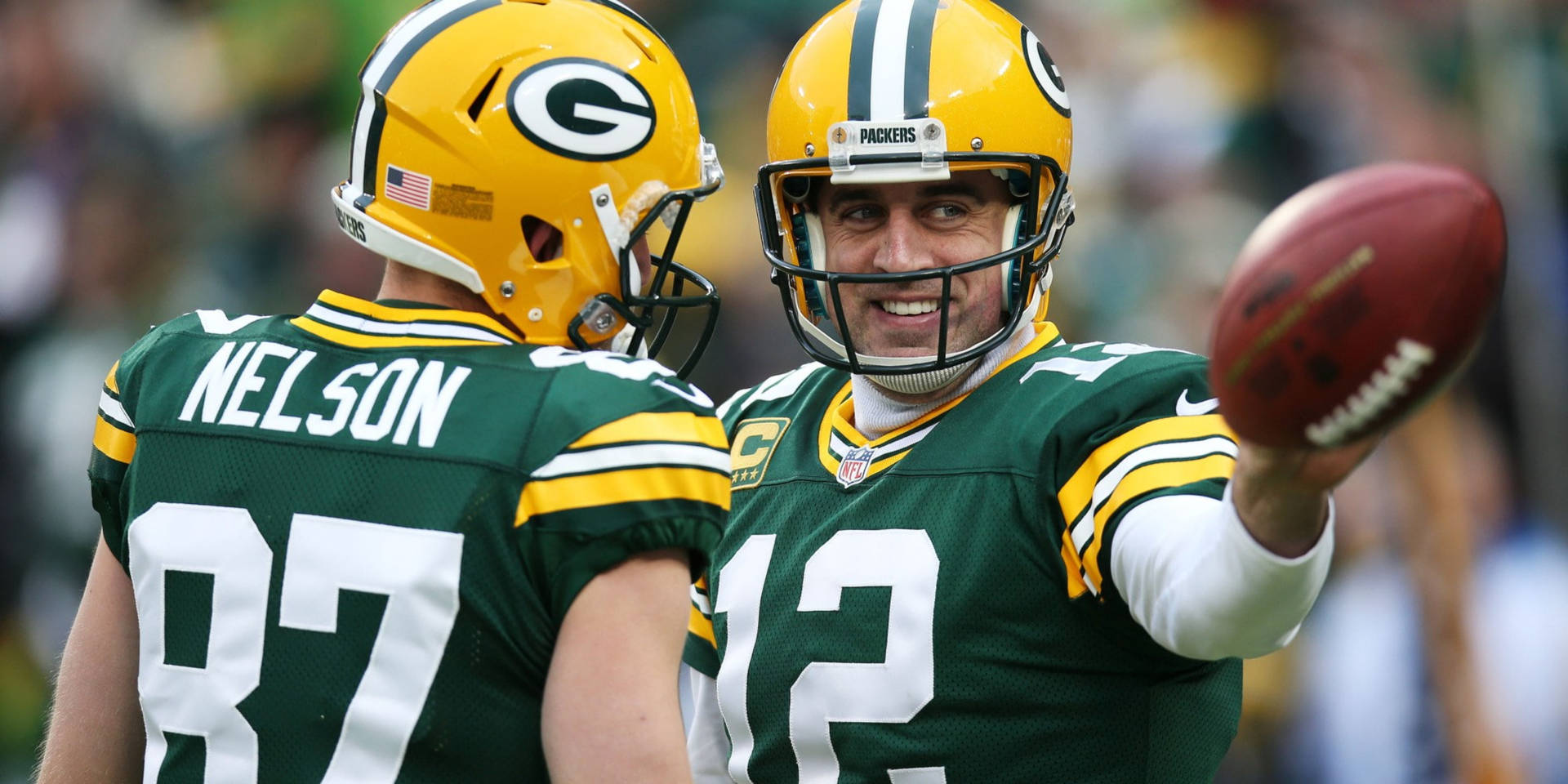 Aaron Rodgers With Jordy Nelson Wallpaper