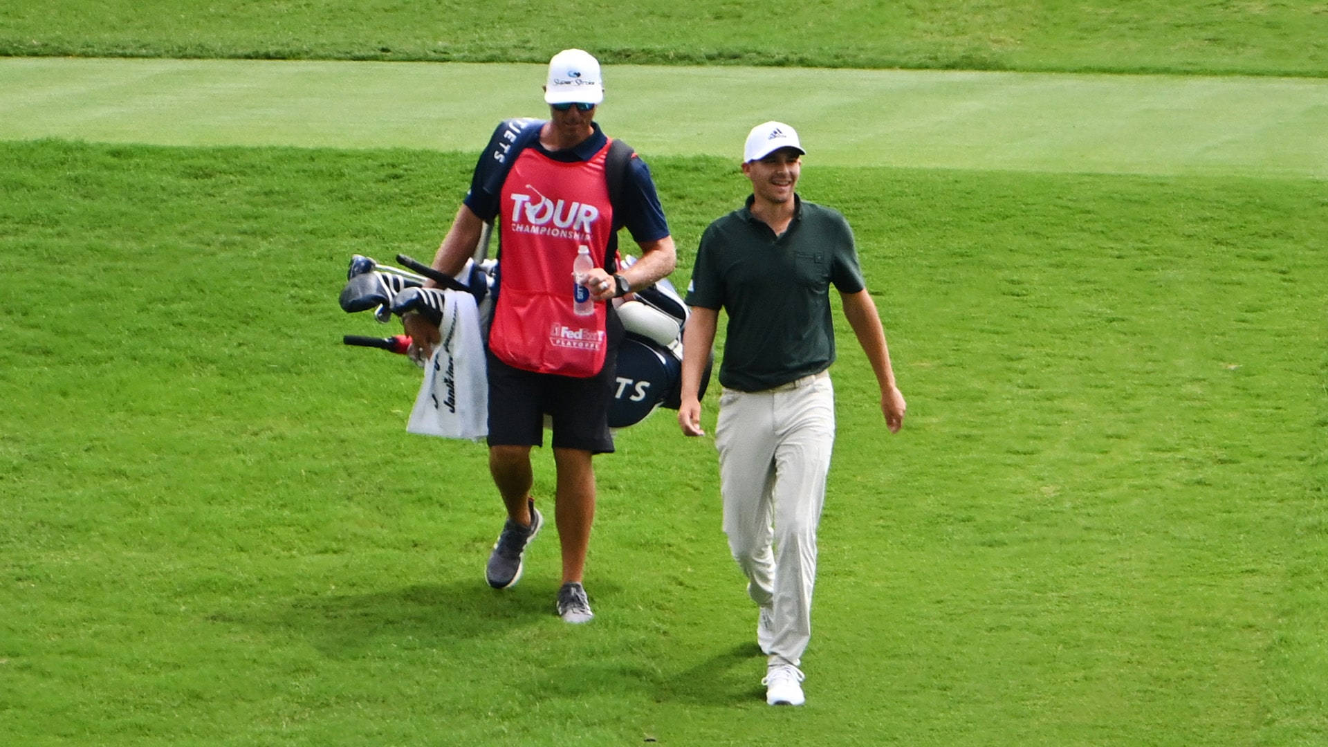 Aaron Wise Walking With His Caddie Wallpaper