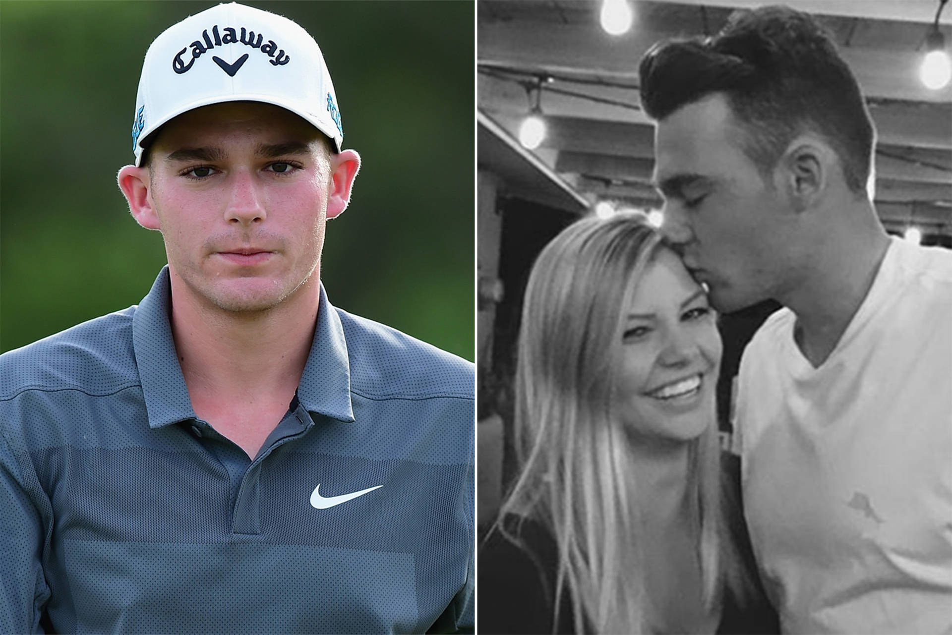 Golf Pro Aaron Wise Celebrating With His Girlfriend Wallpaper