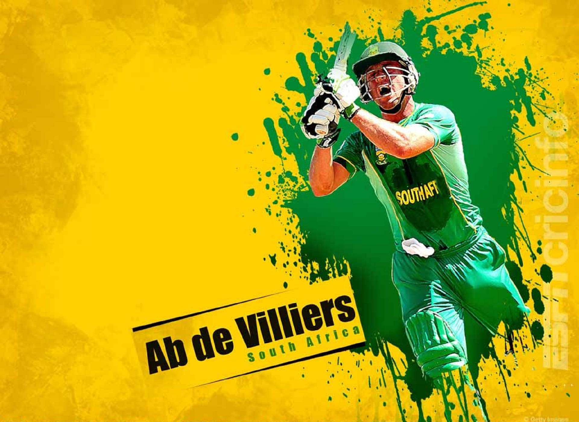 Ab De Villiers fra Sydafrikas cricket-hold tapet Wallpaper
