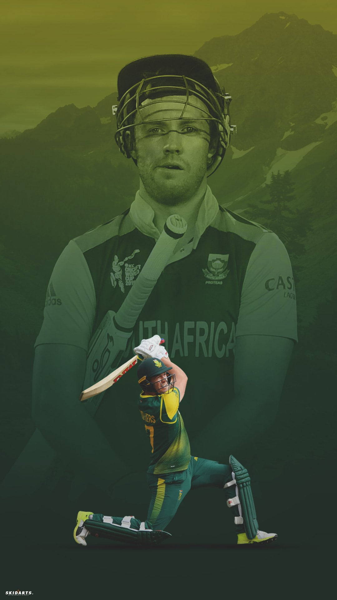 Abde Villiers, Jugador De Críquet Sudafricano Del Rcb. Fondo de pantalla