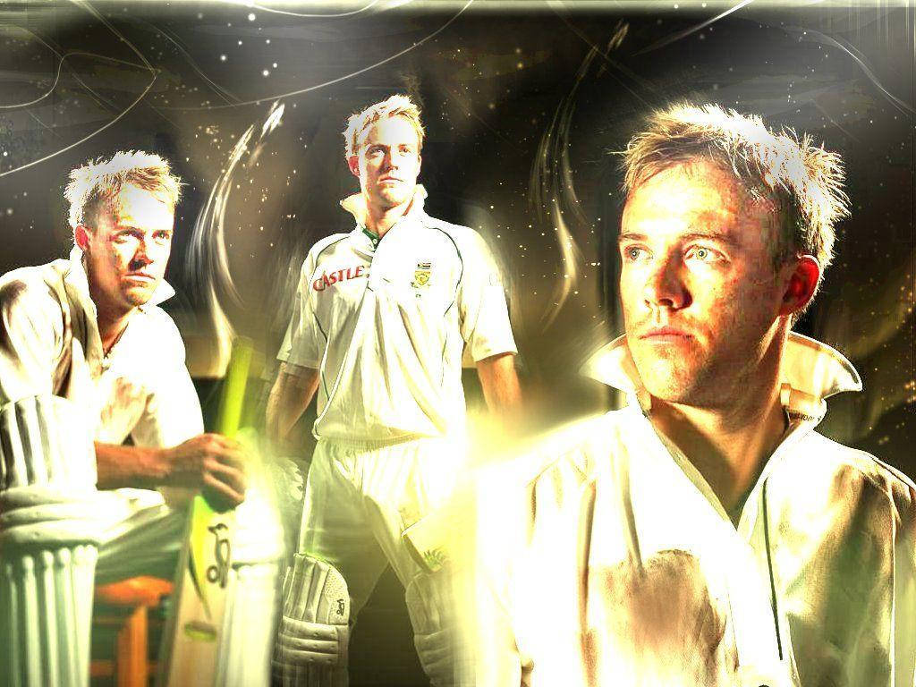 Ab De Villiers Hvid Cricket Uniform Wallpaper