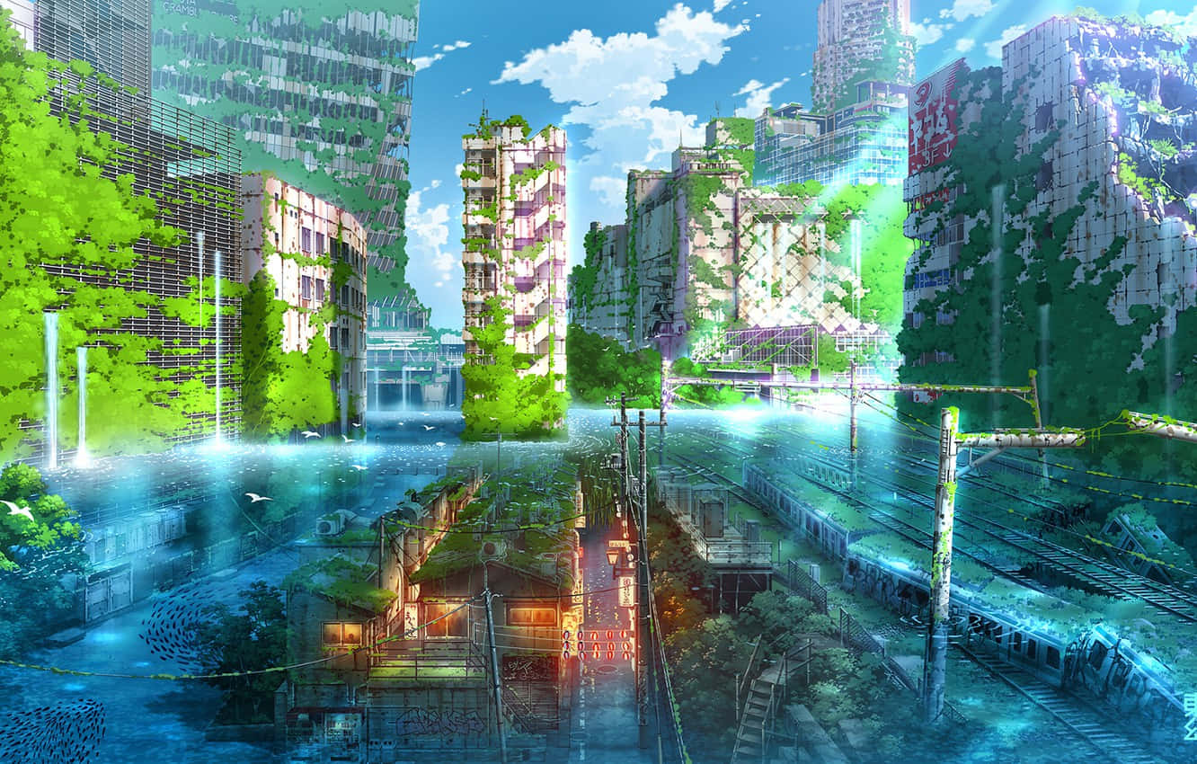 Abandoned City In Tokyo Anime Wallpaper