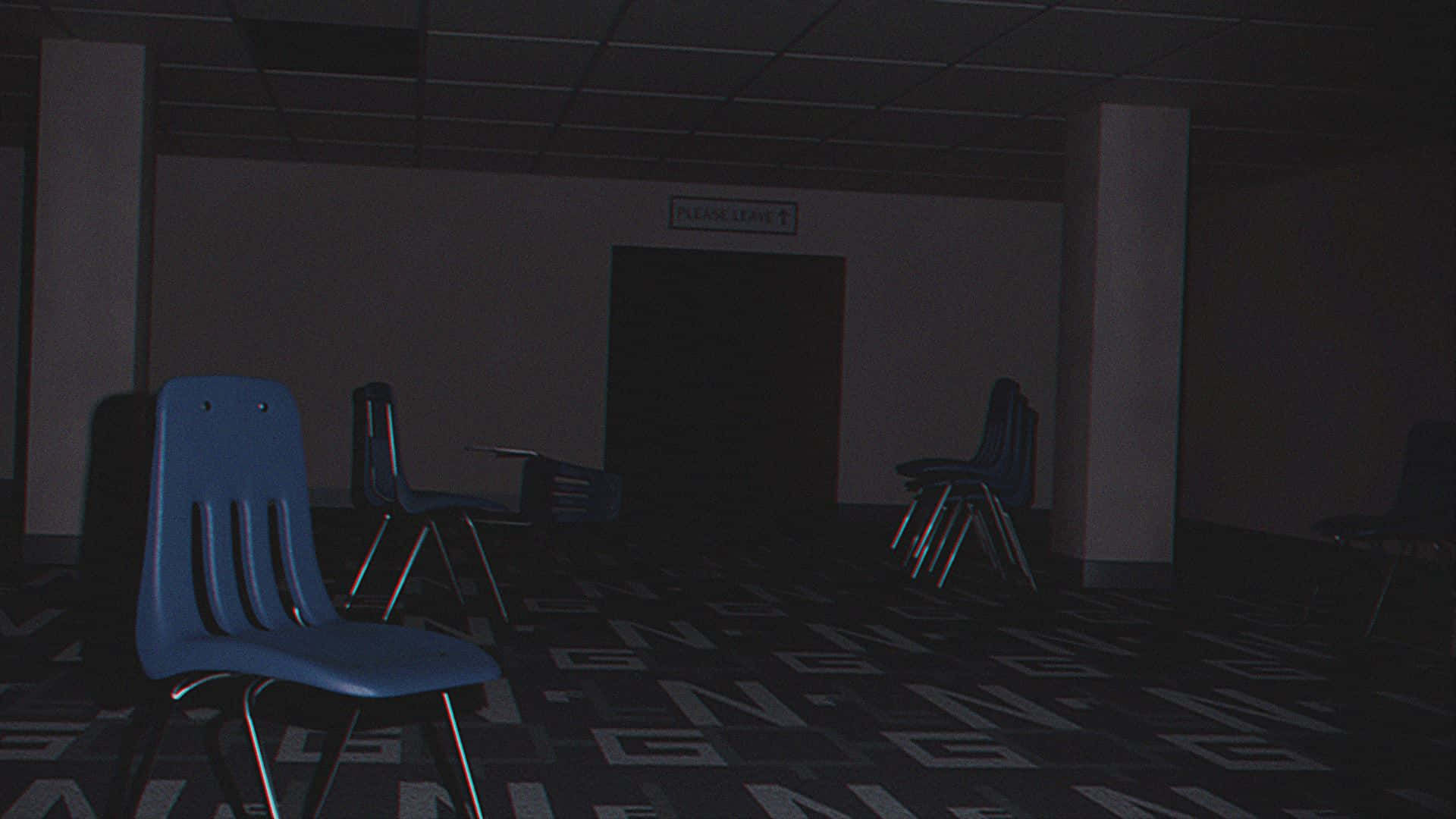 Abandoned_ Hallway_with_ Chairs Wallpaper