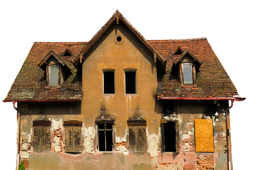 Abandoned House Facade PNG
