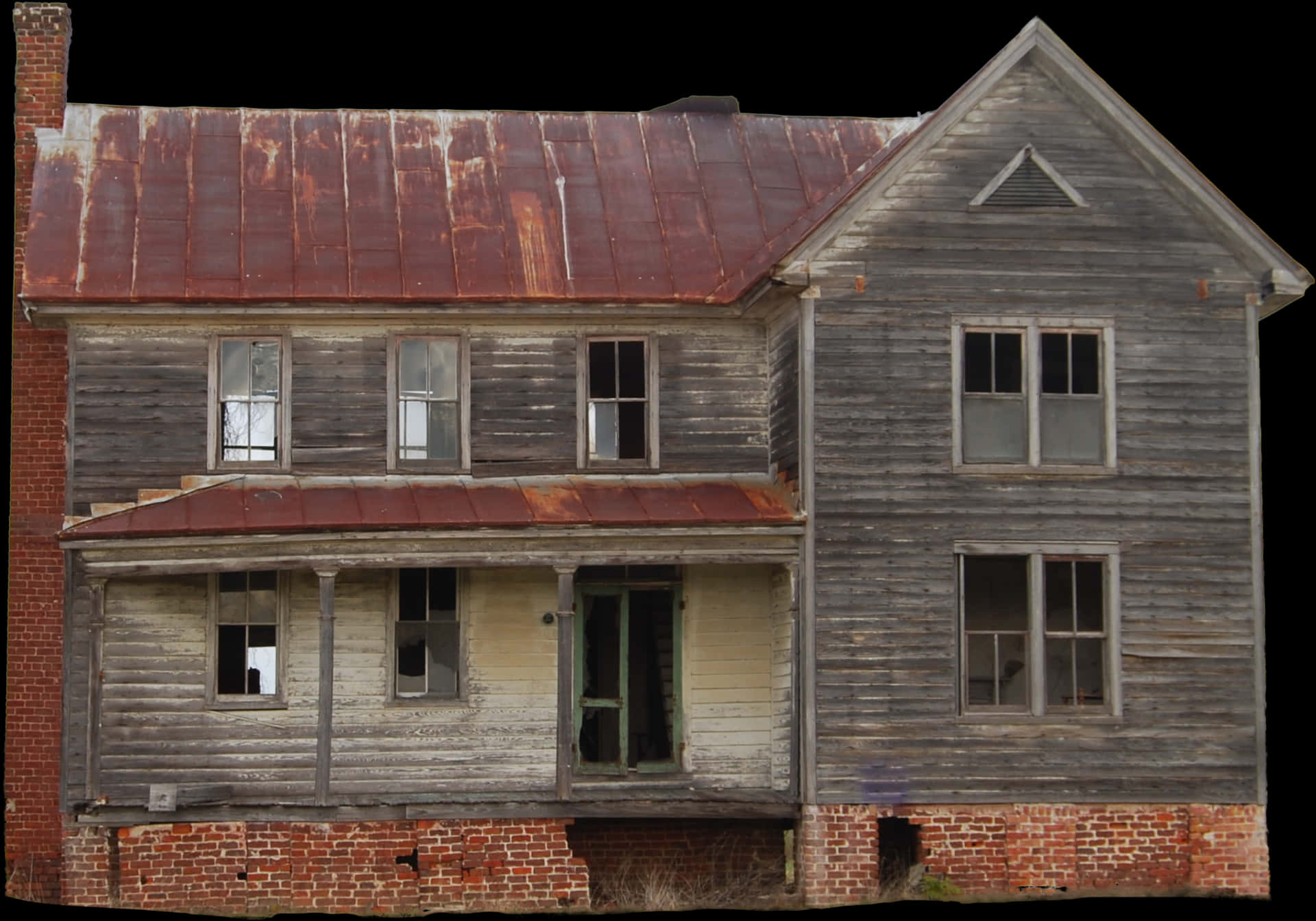 Abandoned House Weathered Exterior PNG