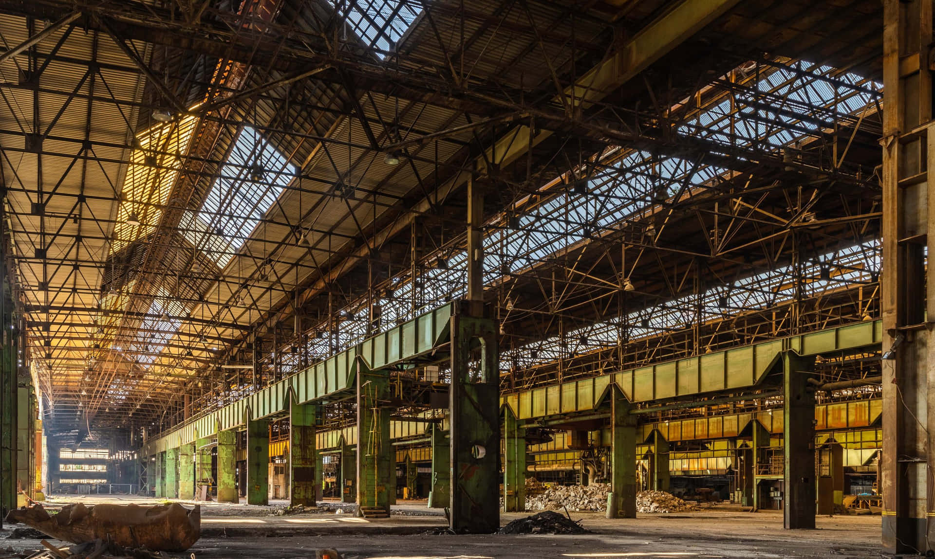 Abandoned Industrial Hall Schifflange Wallpaper