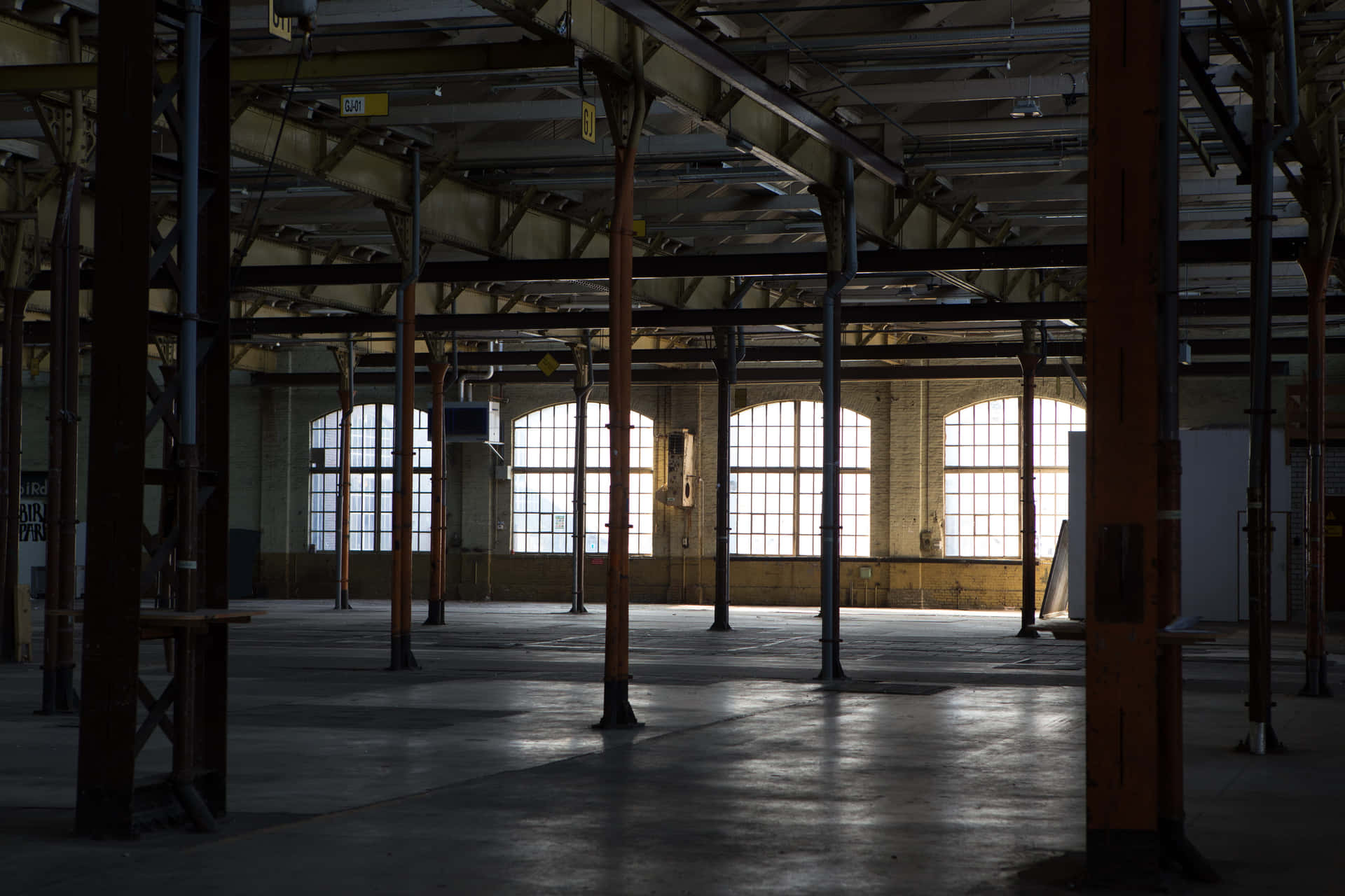 Abandoned_ Industrial_ Warehouse_ Interior Wallpaper