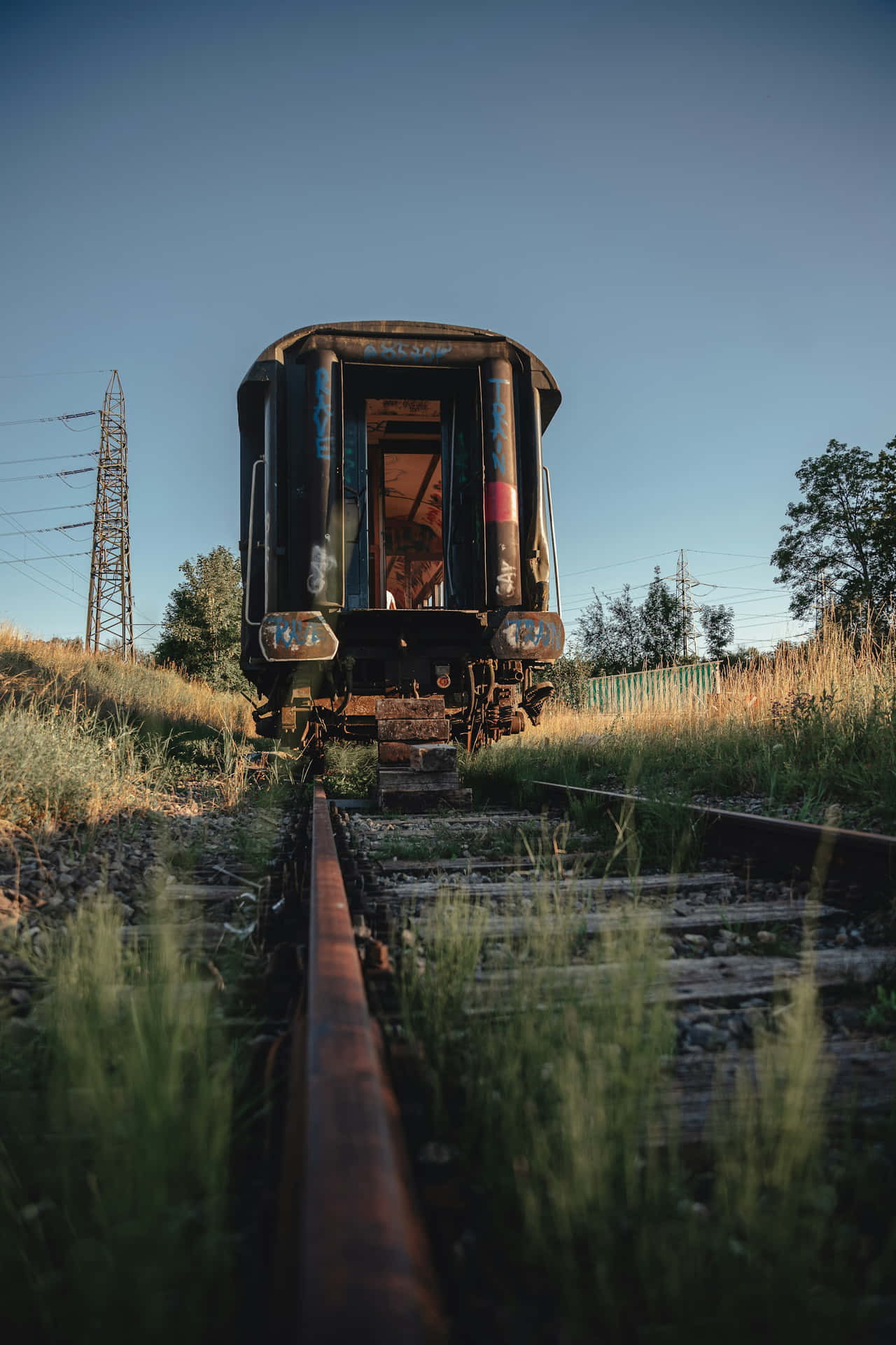 Wagon De Train Abandonné Fond d'écran