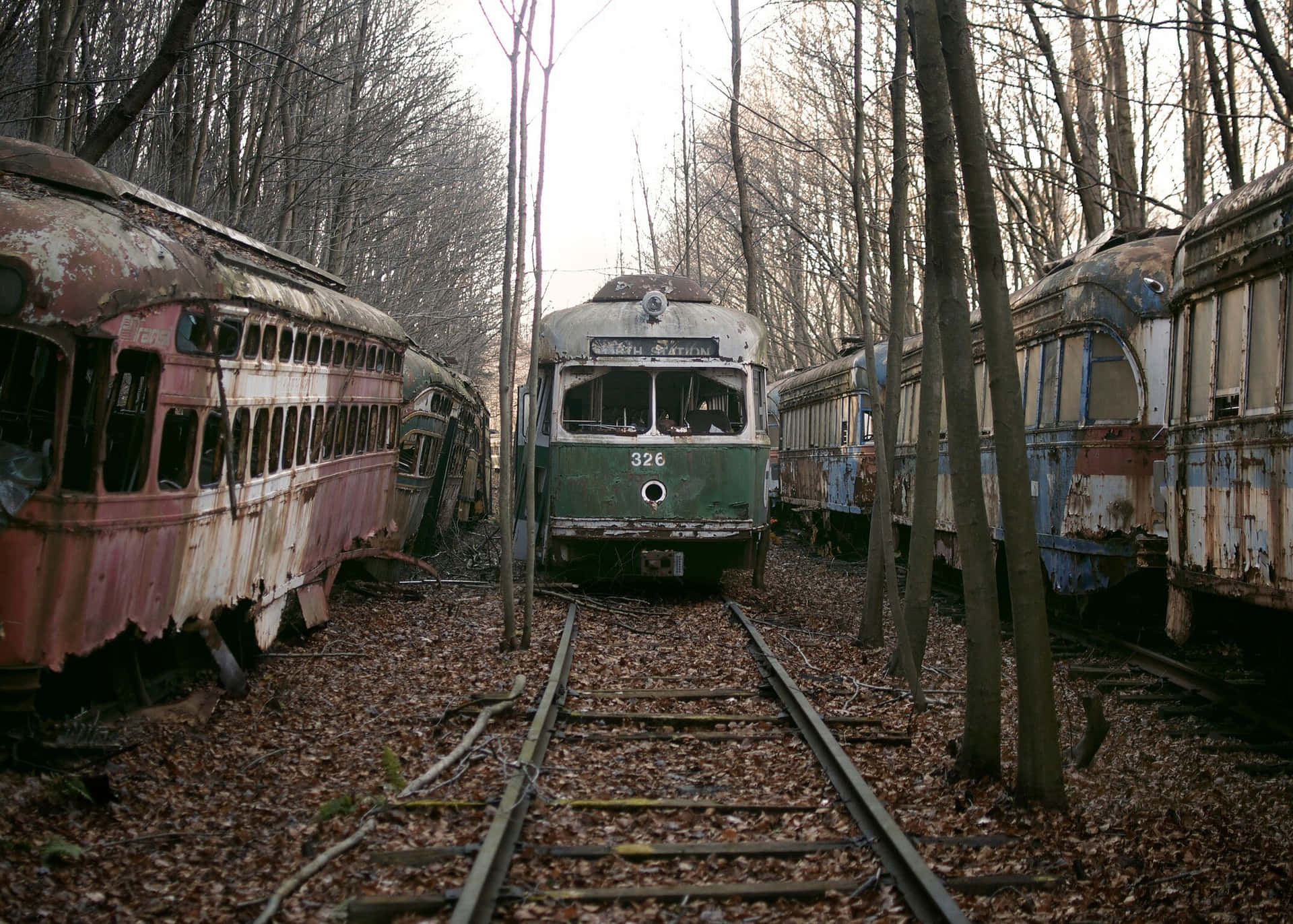 Cimetière De Trains Abandonnés Fond d'écran