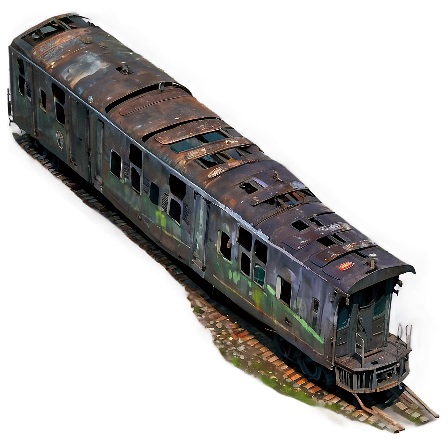 Abandoned Train Wreck Png Qqf34 PNG