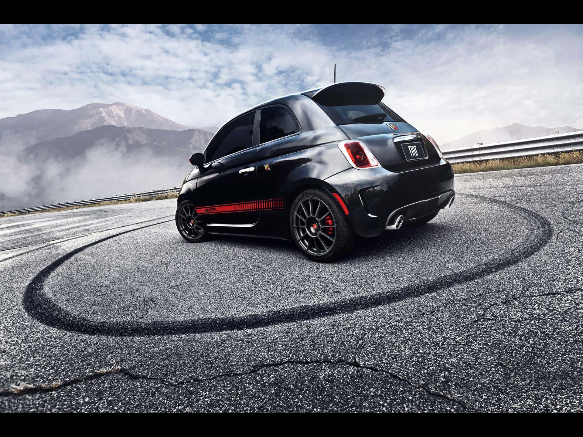 Abarth Performance Car in Action Wallpaper