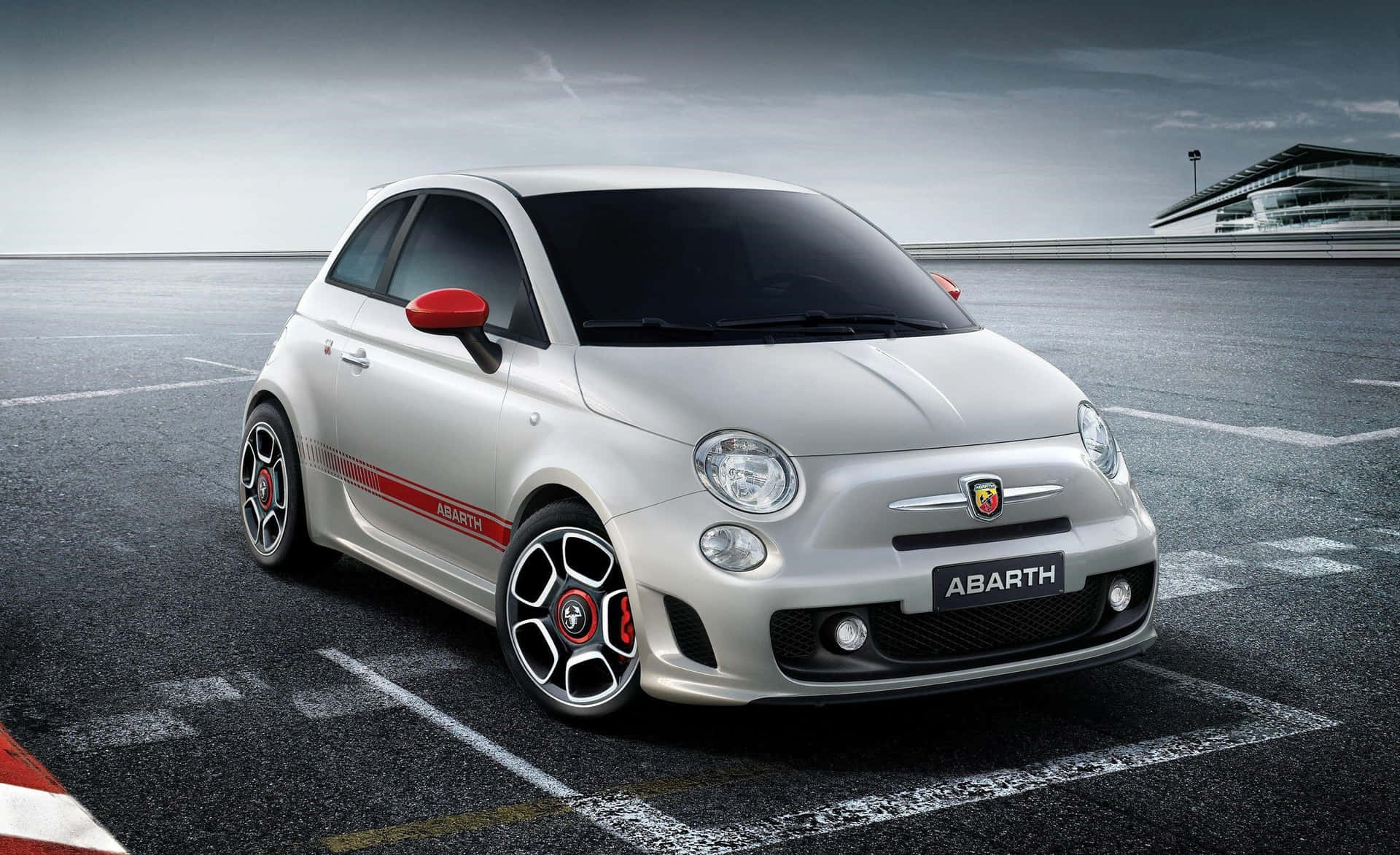 Abarth Performance Car on the Race Track Wallpaper