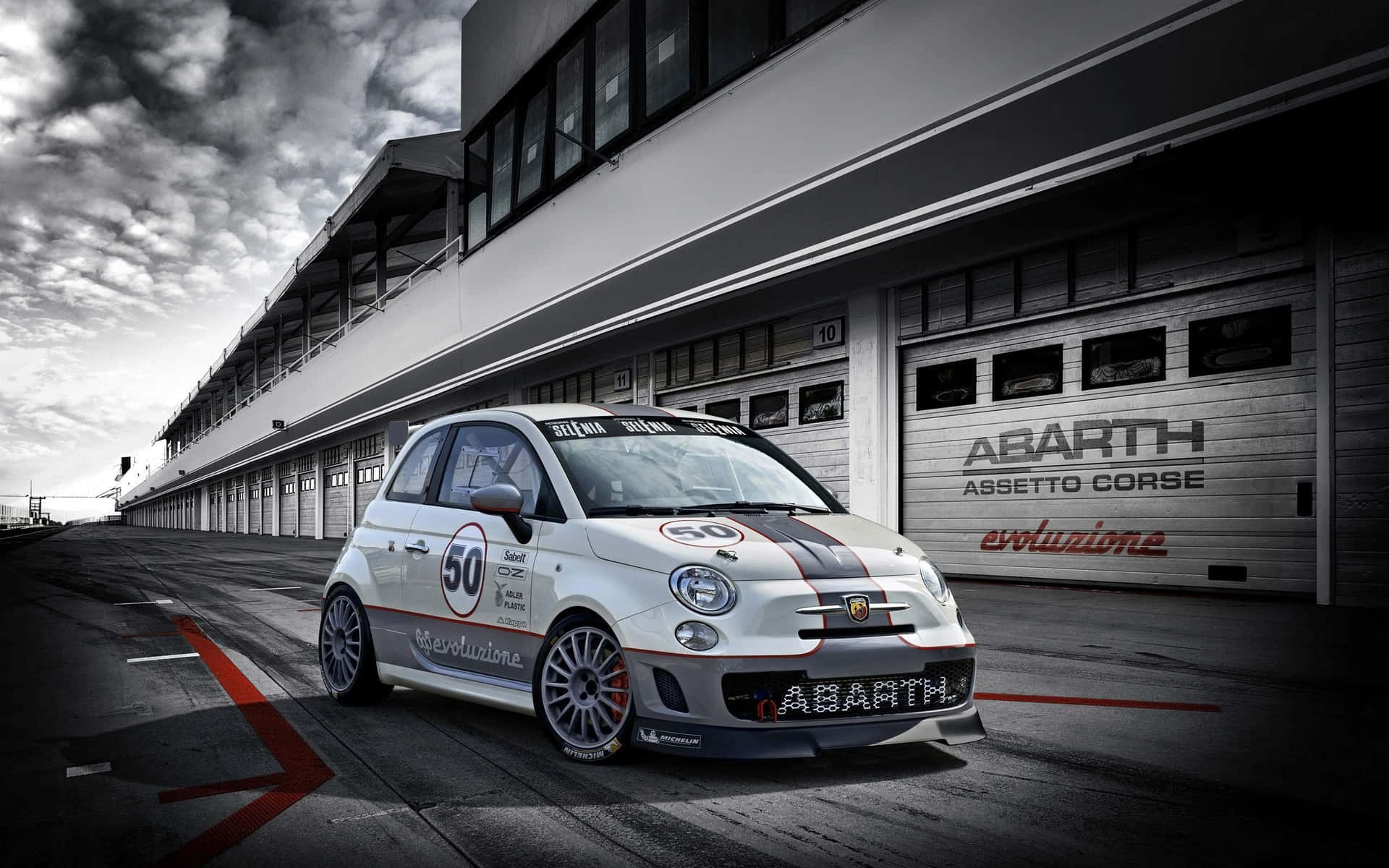 A Stunning Abarth 695 in Motion Wallpaper