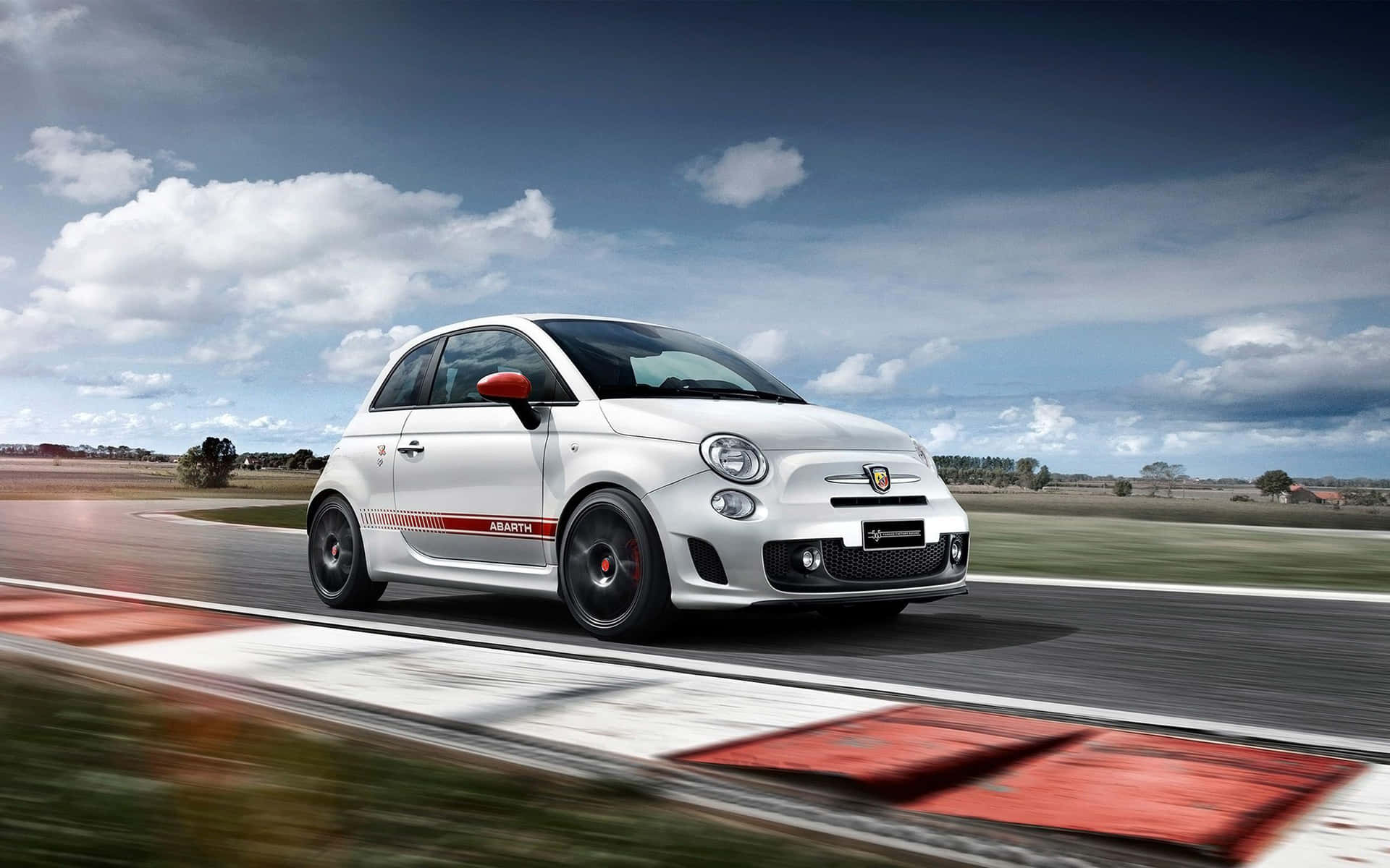 Abarth 500 on the road Wallpaper