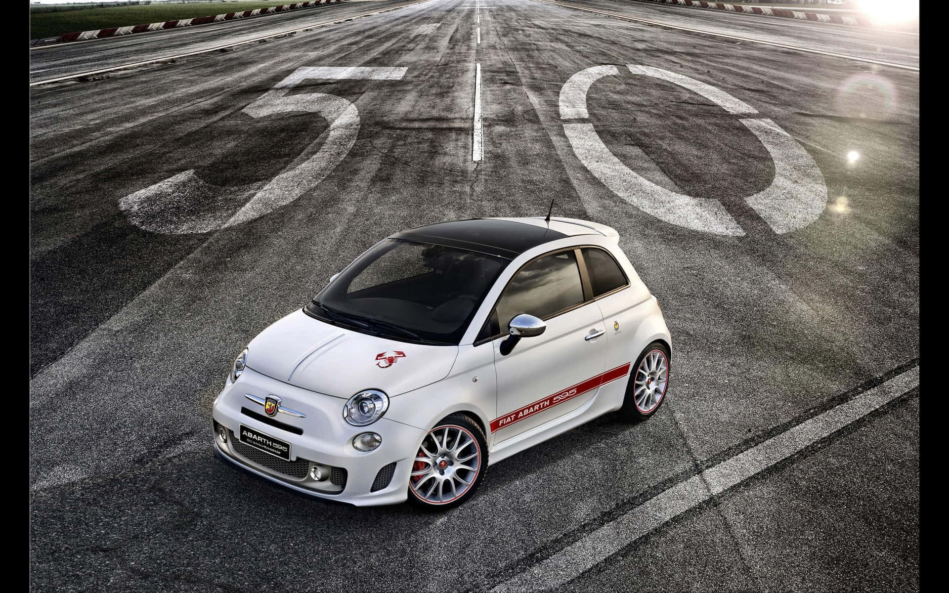 Caption: Abarth Performance Racing Car Wallpaper