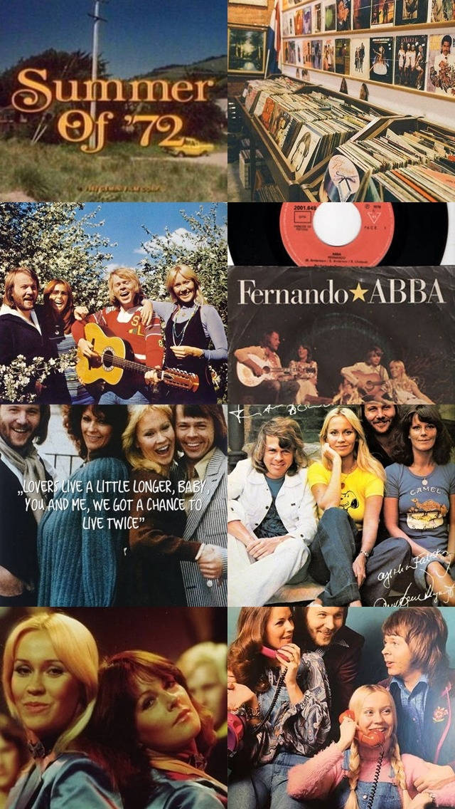 Abba 70s Collage Background