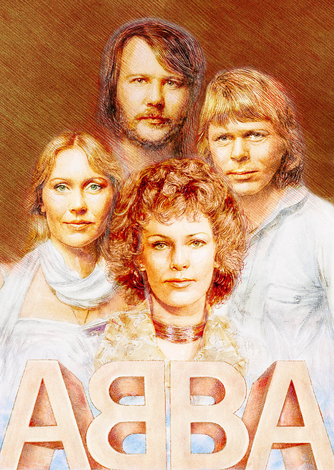 ABBA  Fanart Sketch Wallpaper