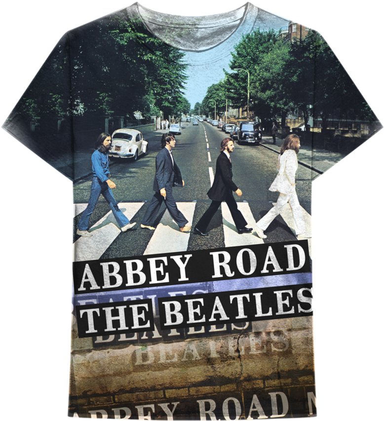 Abbey Road Beatles T Shirt Design PNG