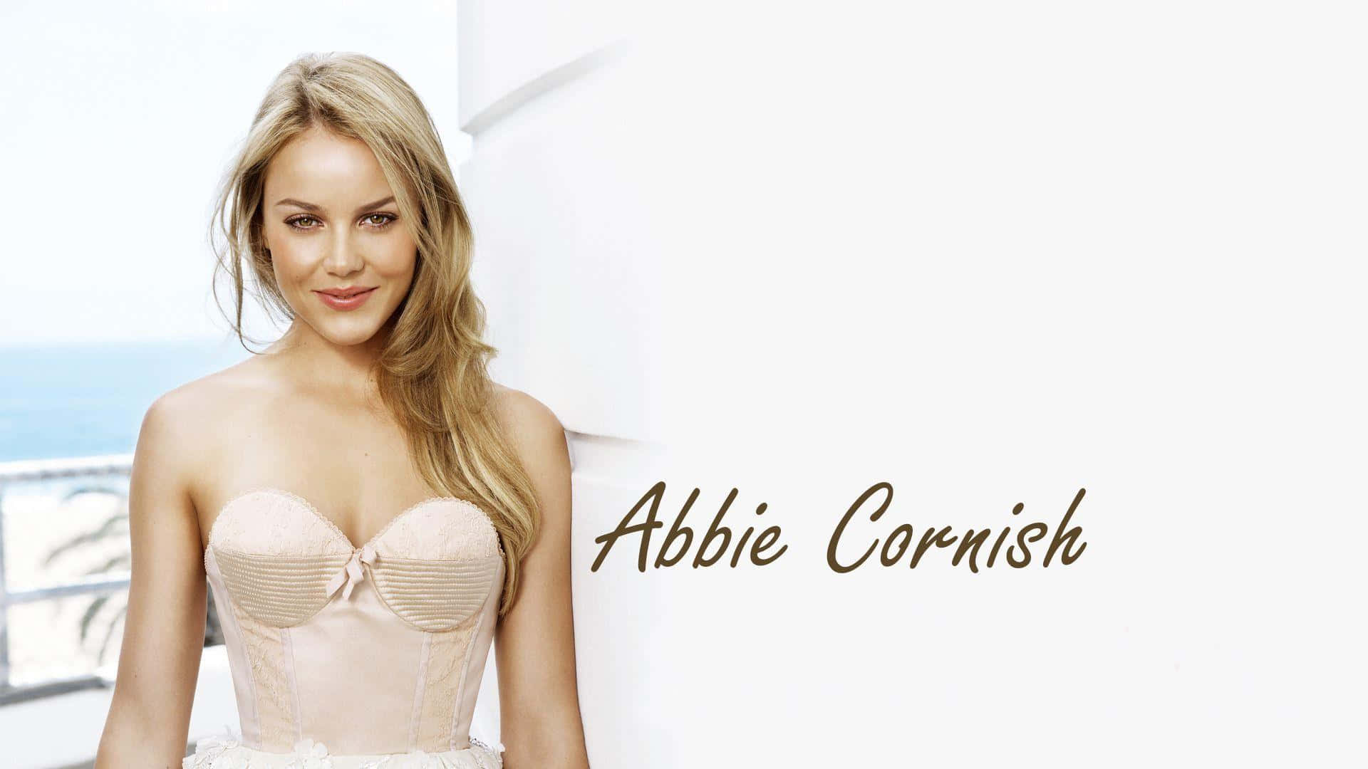 Abbie Cornish striking a pose in a classy outfit Wallpaper