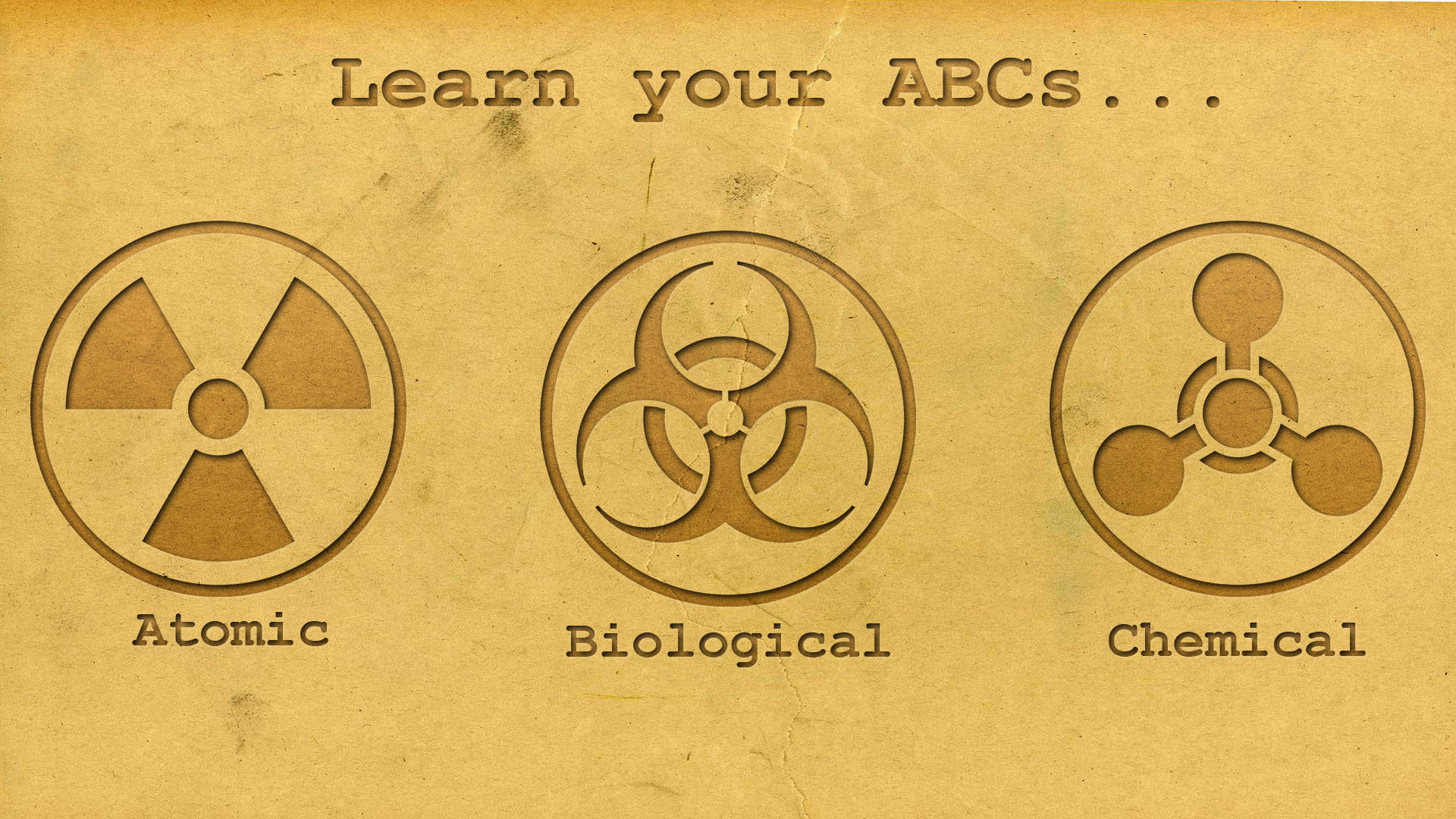 Abc Atomic Biological And Chemical Logos Wallpaper