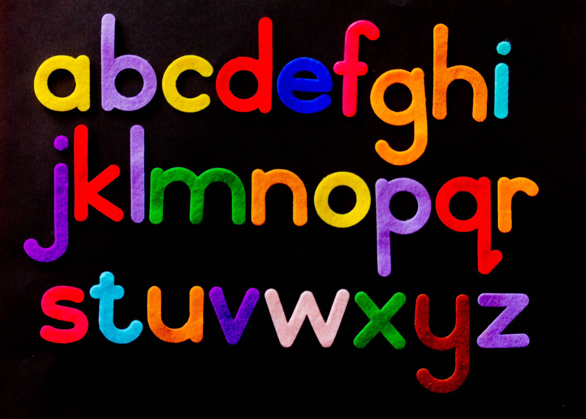 Abc Neatly Lined Up Letters Wallpaper