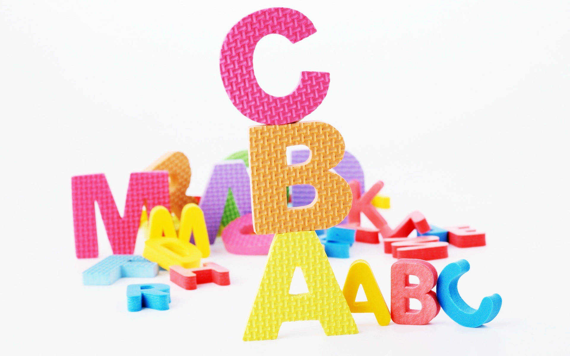 Abc Rubberised Cutout Letters Wallpaper