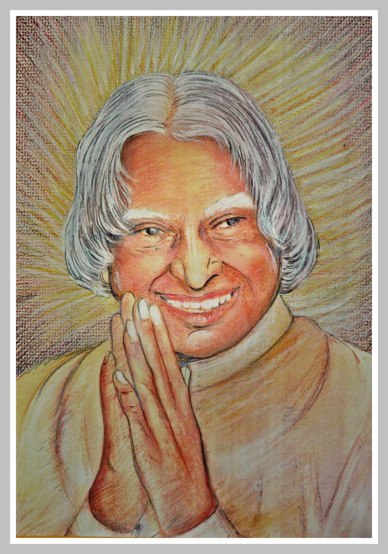 Abdul Kalam HD Portrait Art Wallpaper