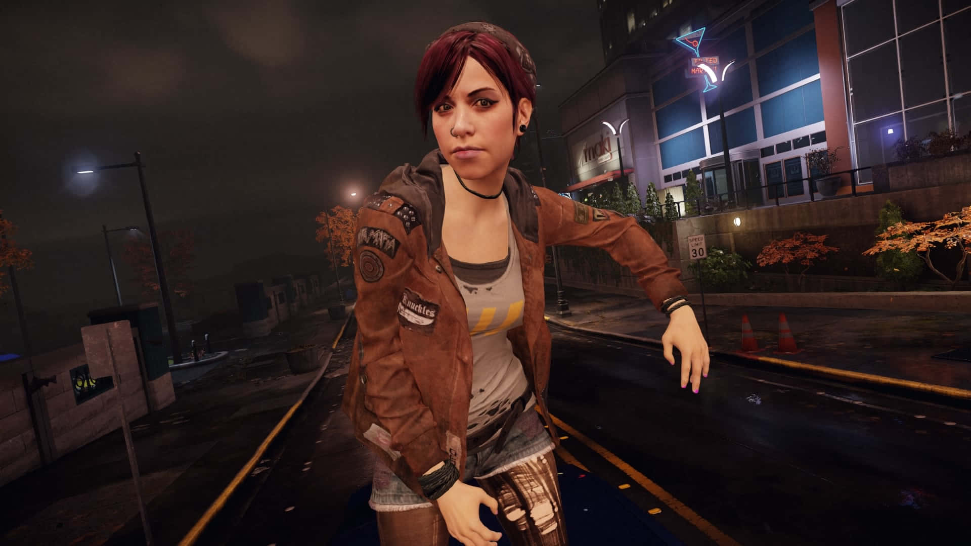Abigail Walker In Infamous In The Middle Of The Road Wallpaper