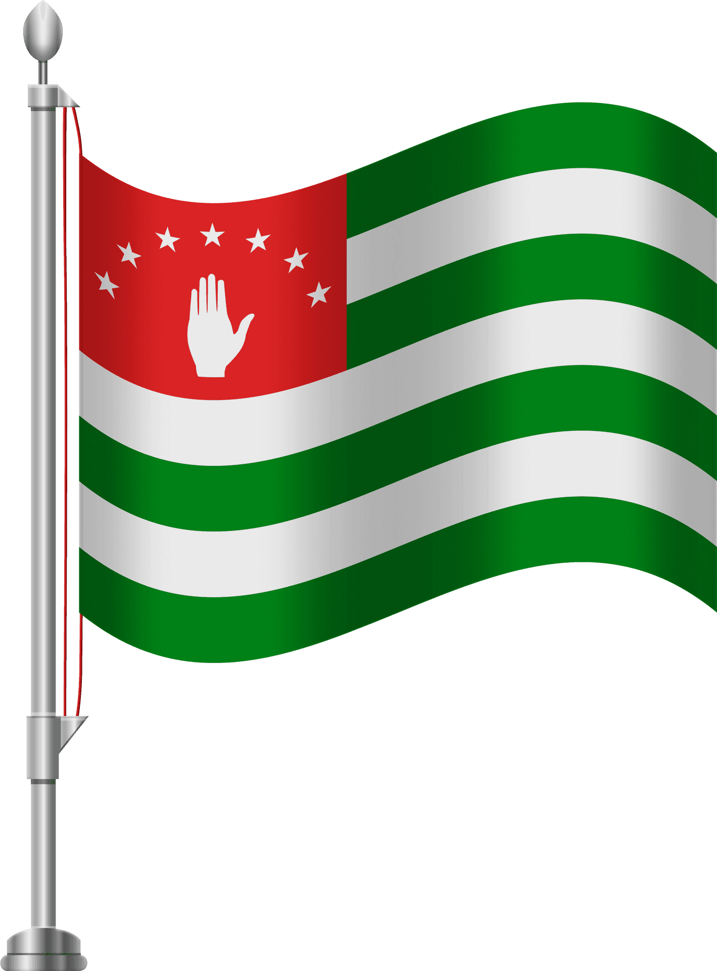 Abkhazia Flagon Pole PNG