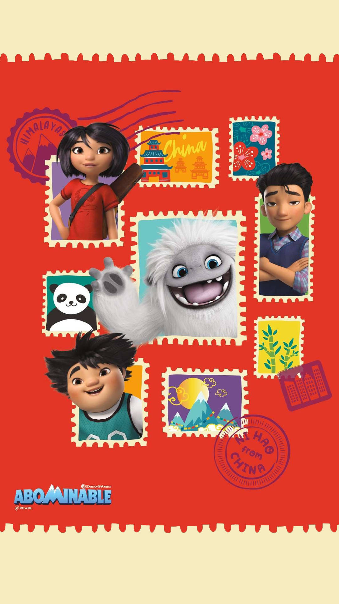Abominable Postcard And Stamps Wallpaper