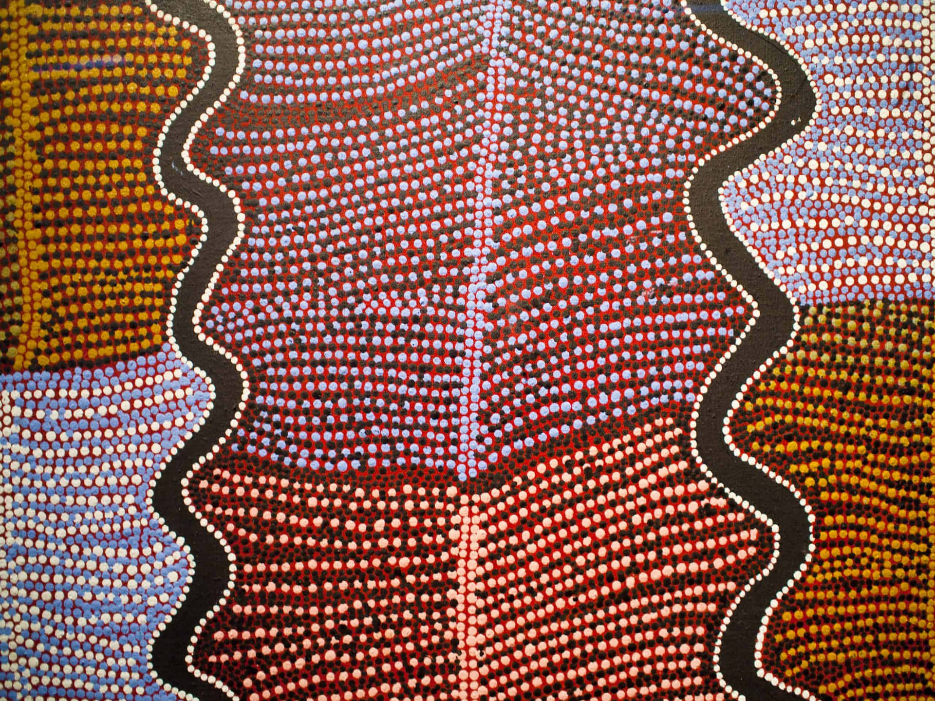 Aborigines,die Ihre Traditionelle Kultur Vor Einer Atemberaubenden Kulisse Ausüben