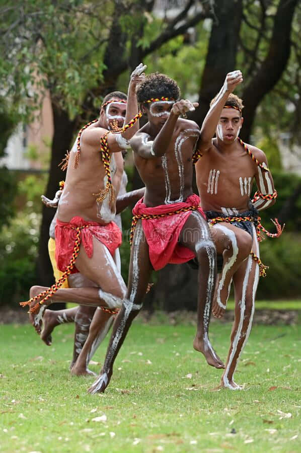 Dieschönheit Der Indigenen Kultur Wird In Einem Aborigines-wandgemälde Gezeigt.