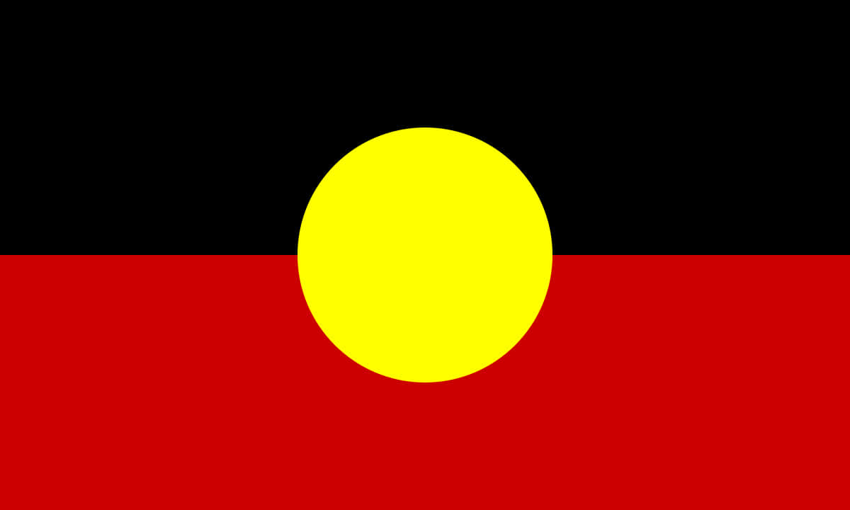 Aboriginemann Beim Sonnenuntergang