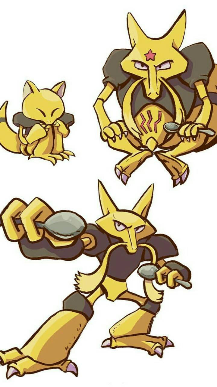 Abra Evolution Stages Phone Picture