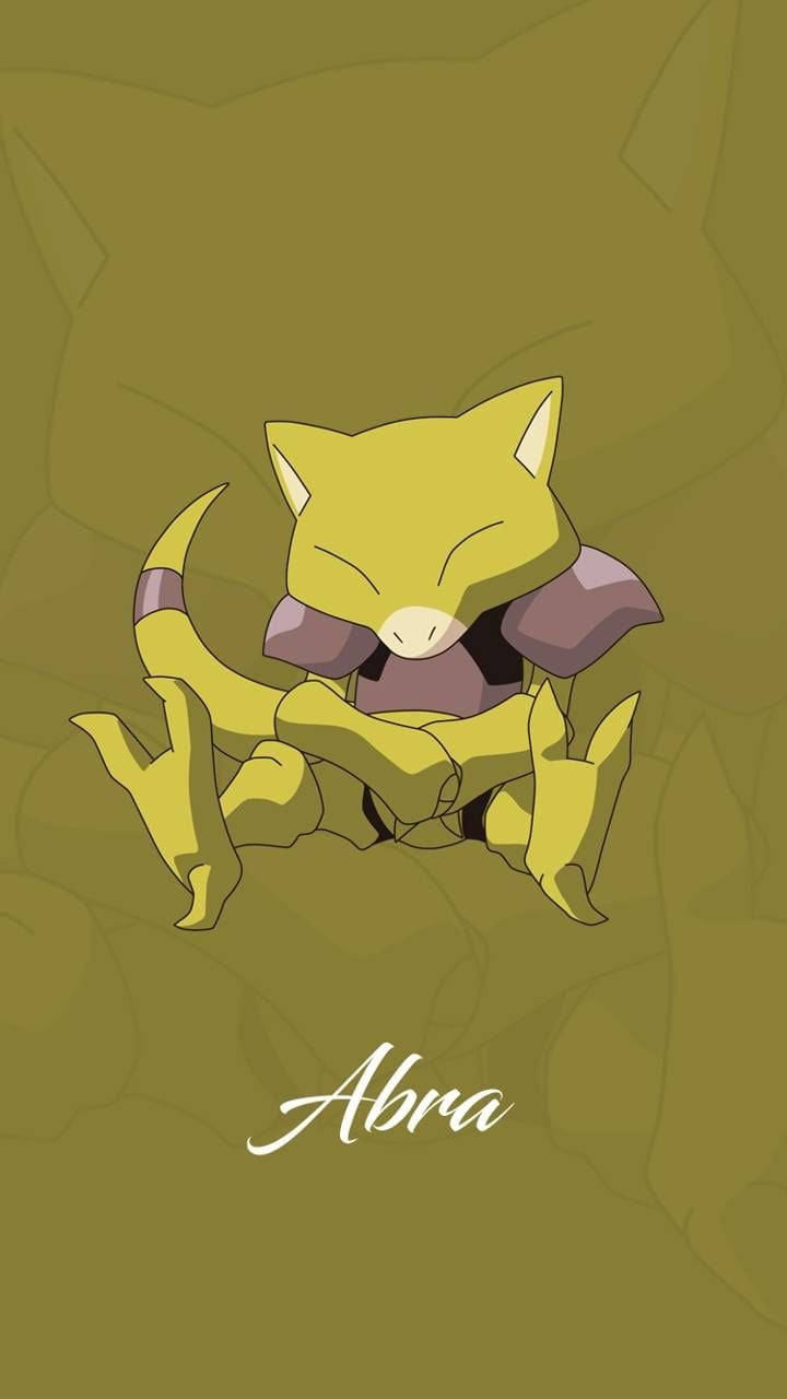 Abra Pokémon Gold Phone Wallpaper