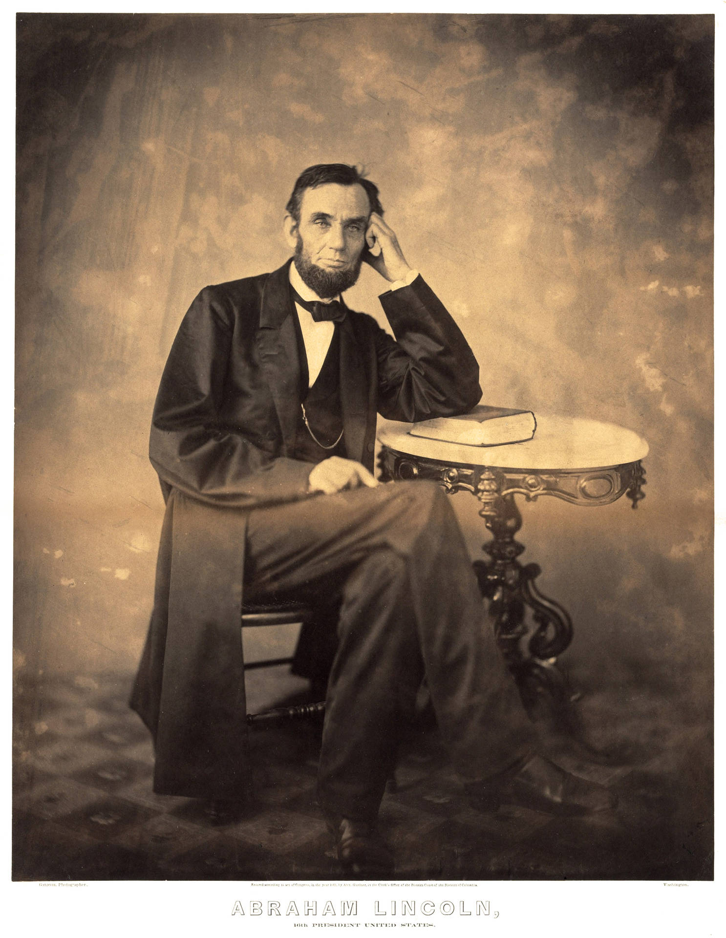 Abraham Lincoln Full Length Portrait Wallpaper