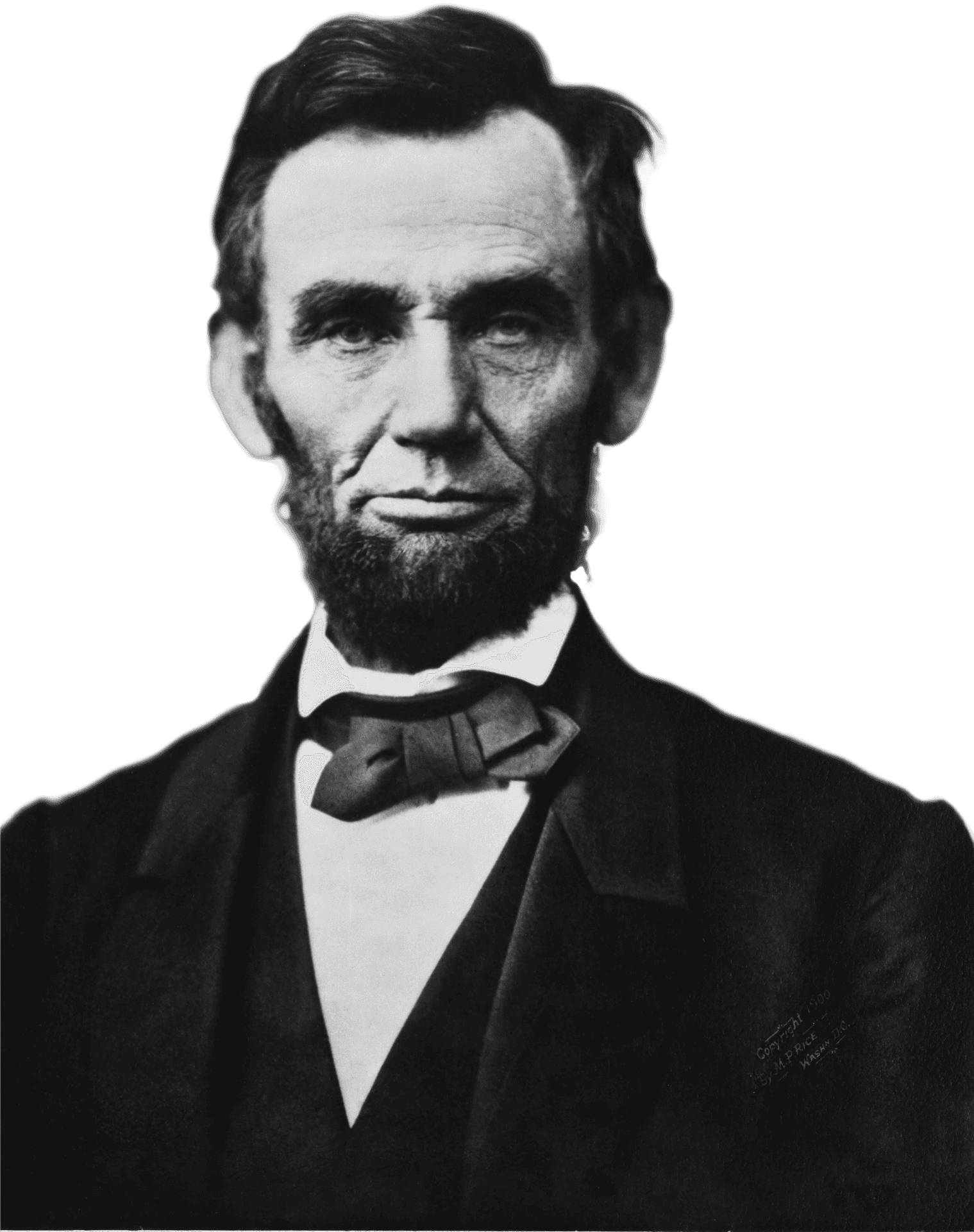 Abraham Lincoln Portrait Blackand White PNG