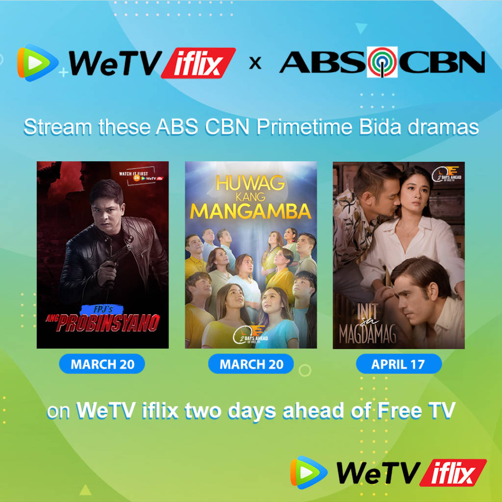 A dazzling display of ABS-CBN Entertainment's prominent partnership with WeTV iFlix. Wallpaper